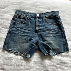 AMO Women's Jean Shorts - Distressed Blue